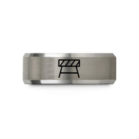21st birthday present ideas – black & gray tungsten barricade wedding band