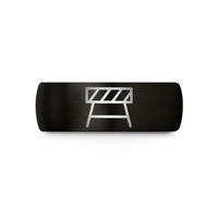 unique presents for her – black tungsten barricade wedding band