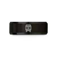 birthday surprise for her – black tungsten beer barrel wedding band