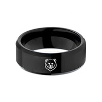 creative present ideas women – black tungsten black bear wedding band