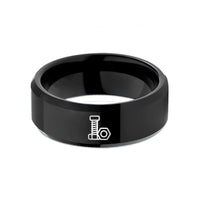 21st birthday jewelry ideas – black tungsten bolt nut wedding band