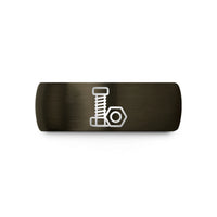 21st birthday jewelry ideas – gunmetal & black tungsten bolt nut wedding band