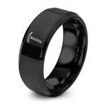 birthday ring for her – black tungsten ice axe ring