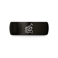 special jewelry for women – black tungsten polo player wedding band