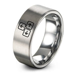21 Birthday Gifts for Her – silver tungsten arrow keys ring