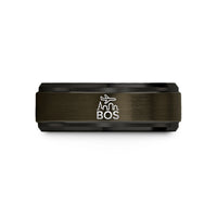 personalized rings for her – gunmetal & black tungsten bos wedding band