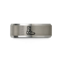 best birthday presents – black & gray tungsten racing boots wedding band