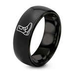 21 Birthday Gifts for Her – black tungsten racing boots ring
