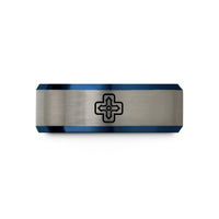 birthday presents for her – blue & grey tungsten gamepad d pad wedding band
