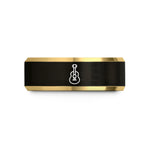 birthday presents for her – black & gold tungsten guitar wedding band