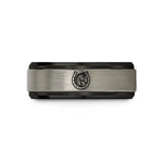 unique birthday presents her – black & silver tungsten horse horseshoe left wedding band
