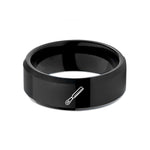 best presents for girlfriend – black tungsten metal file wedding band