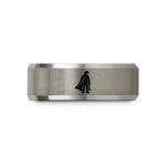 best presents for her – black & gray tungsten shadowy caped figure wedding band