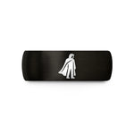 21st birthday ideas women – black tungsten shadowy caped figure wedding band