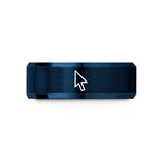 special present for daughter – blue tungsten cursor arrow wedding band