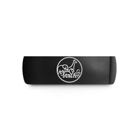personalized present for her – black tungsten parade circle wedding band