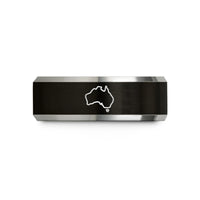 unique rings for women – black & grey tungsten australia wedding band