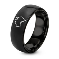 21st Birthday Gift for Her – black tungsten australia ring
