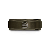 unique presents for women – gunmetal & rose gold tungsten burger wedding band