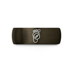 special presents for women – gunmetal & black tungsten search footprints compass wedding band