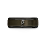 best presents for girlfriend – gunmetal & black tungsten search footprints compass wedding band