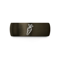 personalized jewelry for her – gunmetal & blue tungsten wasabi root wedding band