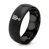 Arrow Fletching Nock – Tungsten Wedding Band, 8 mm, Black Comfort-Fit Unisex