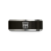 unique presents for him – black & silver tungsten duck blind decoys wedding band