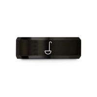 presents for young men – black tungsten ladle wedding band