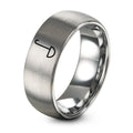 Ladle – Tungsten Wedding Band, 8 mm, Gray Comfort-Fit Unisex