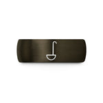 unique presents for him – gunmetal & black tungsten ladle wedding band