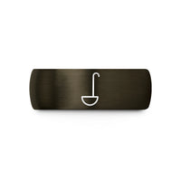 unique presents for him – gunmetal & black tungsten ladle wedding band