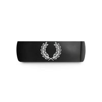 tungsten bands for him – black tungsten laurel wreath wedding band