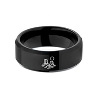 best birthday presents her – black tungsten desert buttes sun wedding band