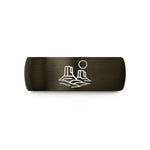 personalized jewelry for her – gunmetal & black tungsten desert buttes sun wedding band