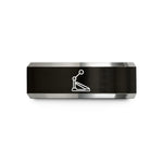 cool presents for men – black & grey tungsten bass drum pedal wedding band