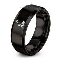 unique present for him – black tungsten bass drum pedal ring