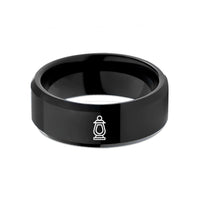 birthday presents for guys – black tungsten lantern wedding band