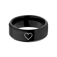 him s birthday presents – black tungsten purple heart wedding band