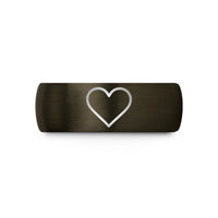 tungsten rings for him – gunmetal & black tungsten purple heart wedding band