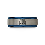 special presents for him – blue & gray tungsten test tube rack wedding band