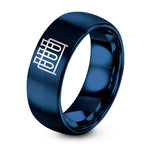 21st Birthday Gifts for Men – blue tungsten test tube rack ring