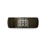 personalized presents for him – gunmetal & blue tungsten test tube rack wedding band
