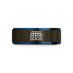 cool presents for guys – gunmetal & blue tungsten test tube rack wedding band