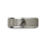 special presents for her – black & grey tungsten delimber wedding band