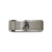 special presents for her – black & grey tungsten delimber wedding band