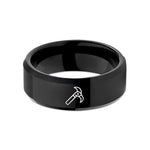 unique rings for her – black tungsten delimber wedding band