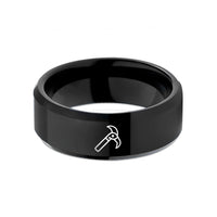 unique rings for her – black tungsten delimber wedding band