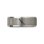 unique birthday presents her – black & gray tungsten fillet knife wedding band