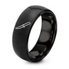 Fillet Knife – Tungsten Wedding Band, 8 mm, Black Comfort-Fit Unisex